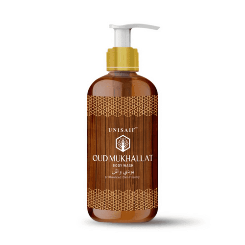 Oud Mukhallat Arabian Luxury Organic Body wash (300ml) | Sulphate & Paraben Free| Skin Friendly| Optimum PH| Nourishing