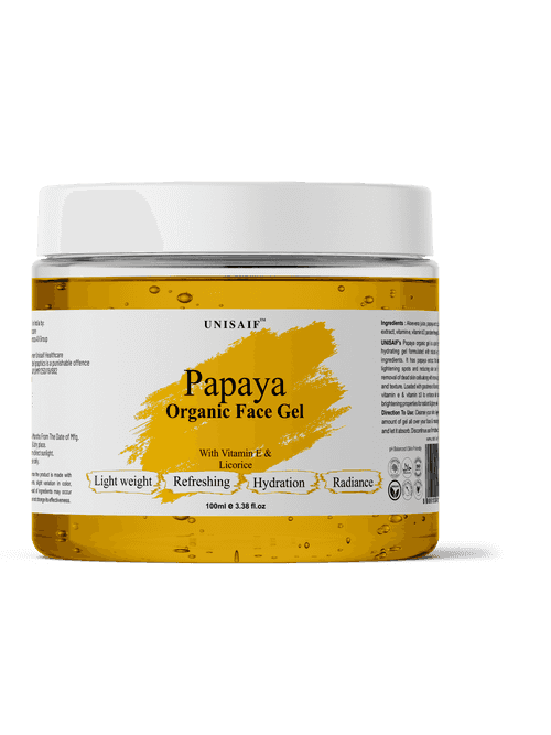 Papaya Organic Facial Gel (100g) With Licorice | Hydrating| Light Weight| Refreshing| Radiance| NO PARABEN