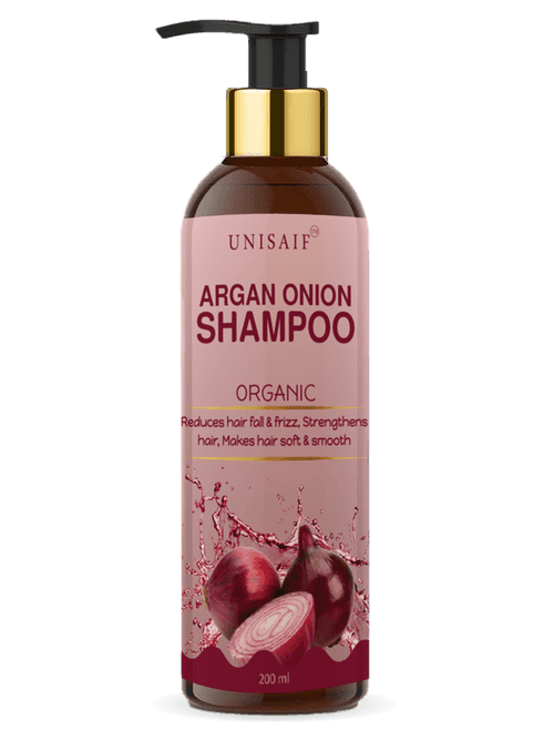 Argan Onion Organic Shampoo (200ml) For Extreme Hair Fall & Dandruff | Reduces Hair loss| Improves Shine| NO SULPHATE | NO PARABEN