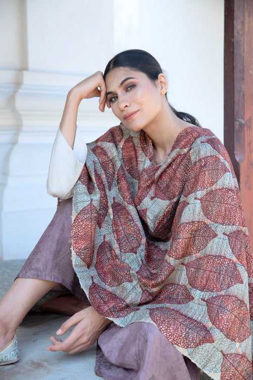 The 'Photosynthesis' Tussar Silk Scarf