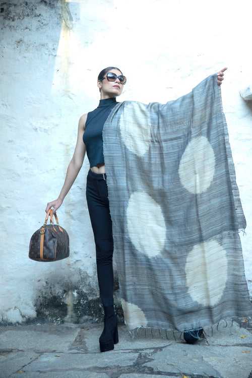 The 'Oval' Tussar Silk Blanket Scarf