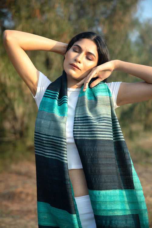 The 'Ombre' Tussar Silk Scarf