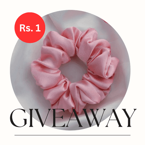 Aferando Pastel Pink Color Premium Satin Scrunchie Regular Size - Soft & Silky Hair Accessory