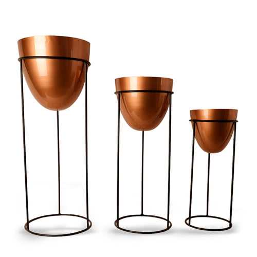 Indoor Metal decor Vase/Planter- Cooper