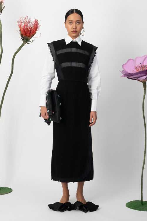 black handcrafted delta skirt