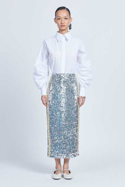 Silver jewel border skirt