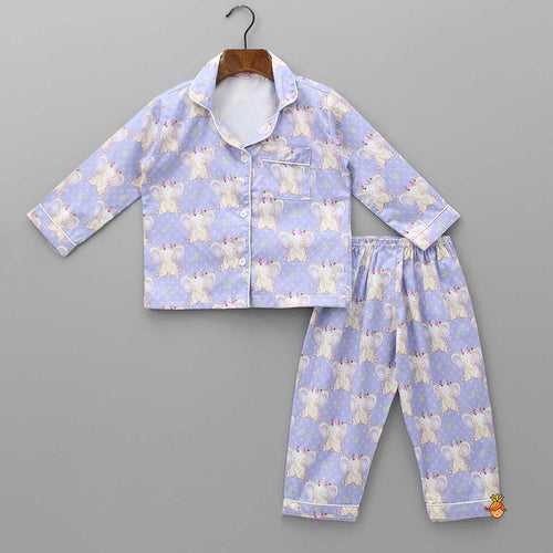 Cute Printed Lilac Sleepwear