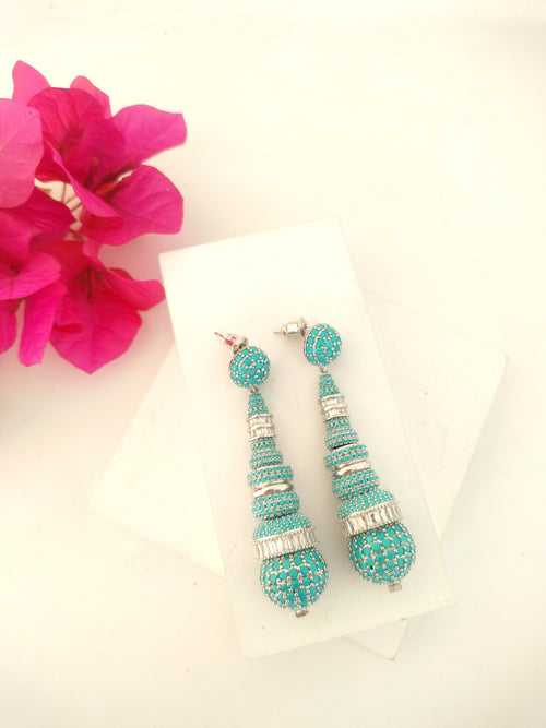 Blue Stone Dangle and Drop Earring