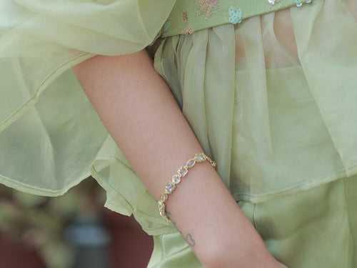 White Fancy Gold Bracelet