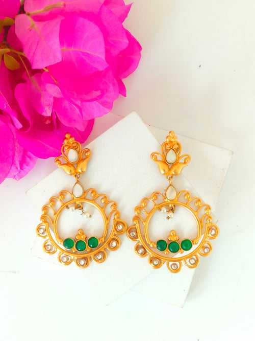 Gold Finish Handcrafted Earring