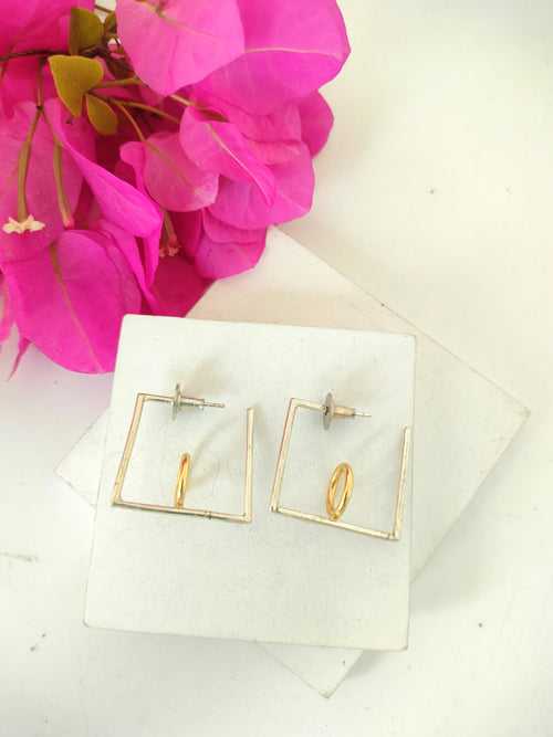 Small Square Hoop Earring