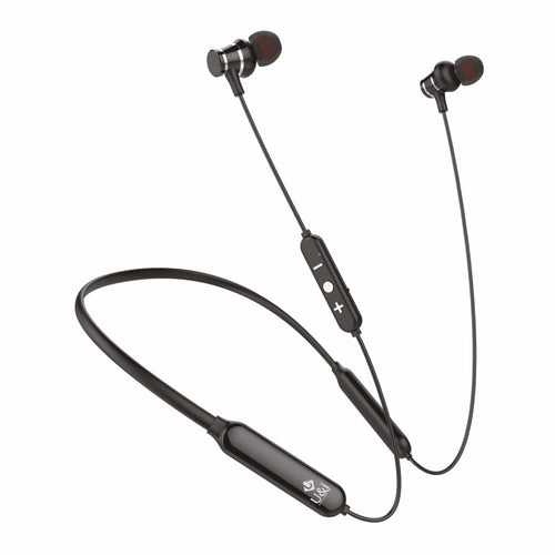 U&i Rapid 50 Hours Battery Backup Wireless Neckband Dual Pairing Bluetooth Headset Bluetooth Headset (Black, In the Ear)