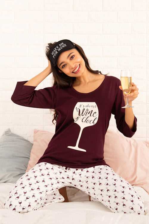 It's Wine O' Clock Pyjama Set