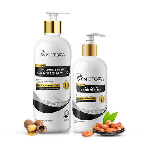 Sulphate Free Hair Care Kit (Shampoo + Conditioner) | For Dry & Damaged Hair | Paraben Free | Anti Frizz Shampoo Conditioner