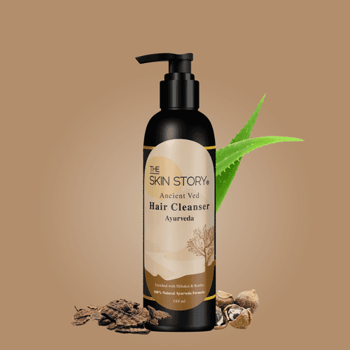 The Skin Story Ayurvedic Hair Shampoo | Amla, Brahmi & Bhringraj | 100% All Natural, 180 ml