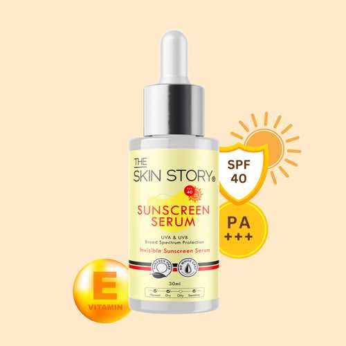 The Skin Story Sunscreen Serum SPF 40 PA+++, Vitamin E, 30ml