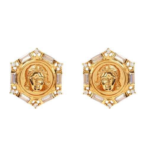 Kismet's Knight Stud Earrings - Gold Plated