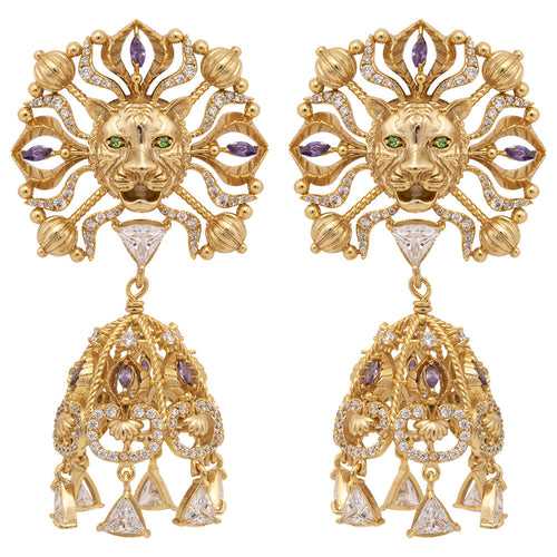 Panthera Tinniat Jhumka Earrings