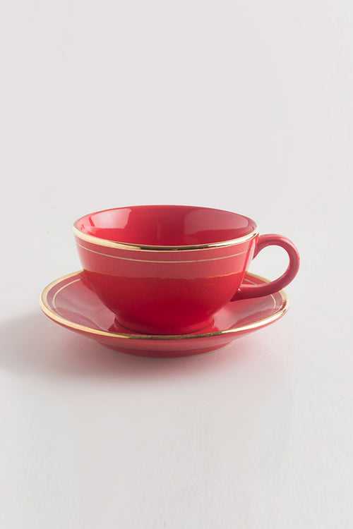 Teacup Set - Margaret Red (Seconds)