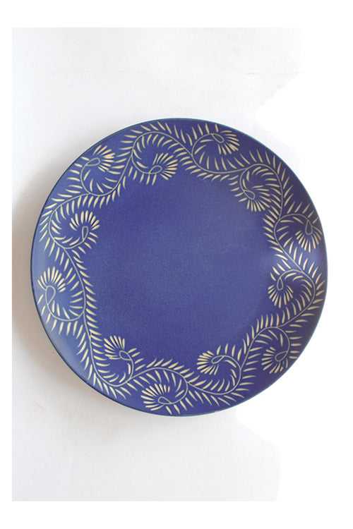 Henna Plate - Matte Blue (Seconds)
