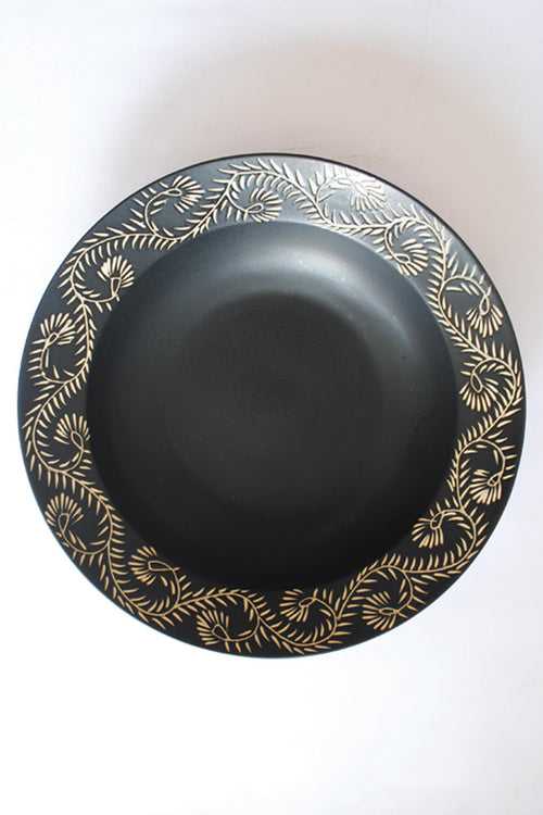 Henna Flat Platter - Matte Black (Seconds)