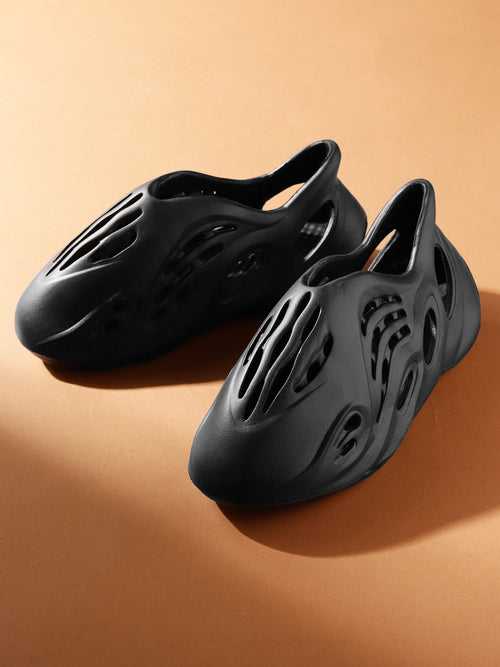 Total Black PU Slip-On Sneakers (TC-RS3439-BLK)