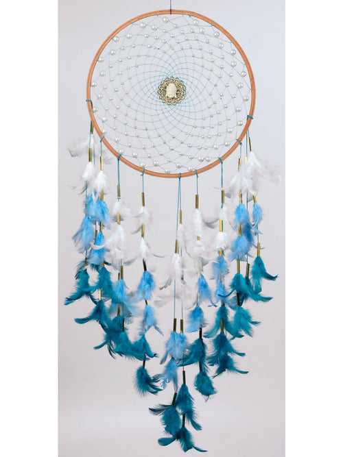 Wooden Pearls with Buddha Dream Catcher