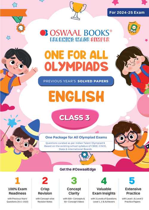 One For All Olympiad Class 3 English | Previous Years Solved Papers | For 2024-25 Exam