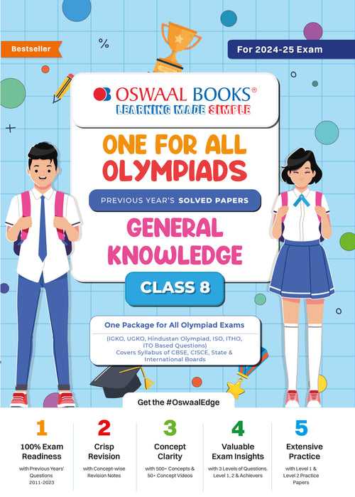 One For All Olympiad Class 8 General Knowledge | Previous Years Solved Papers | For 2024-25 Exam