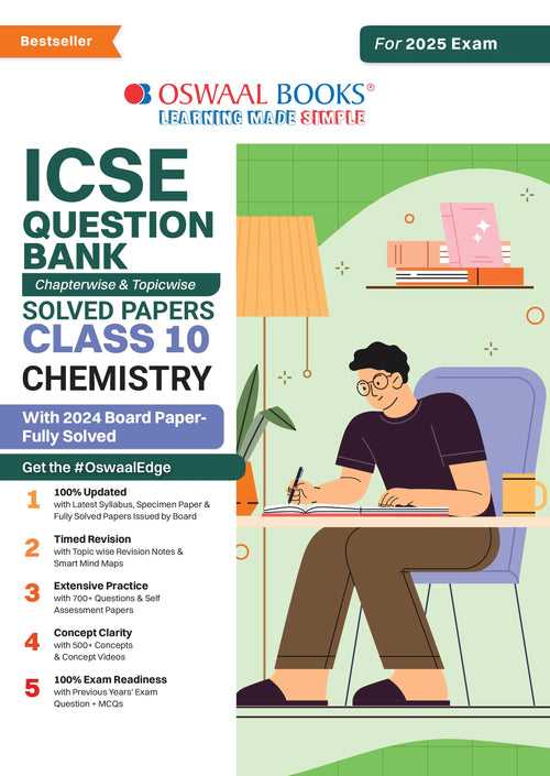 ICSE Question Bank Class 10 Chemistry | Chapterwise | Topicwise | Solved Papers | For 2025 Board Exams