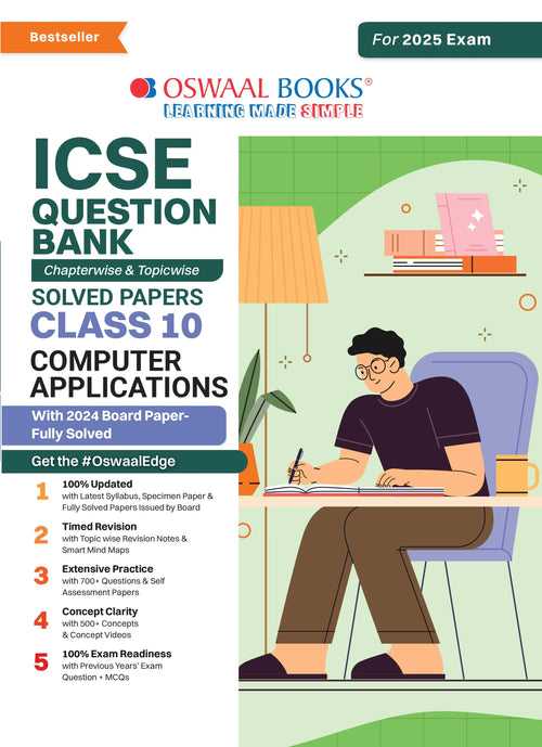 ICSE Question Bank Class 10 Computer Application | Chapterwise | Topicwise | Solved Papers | For 2025 Board Exams