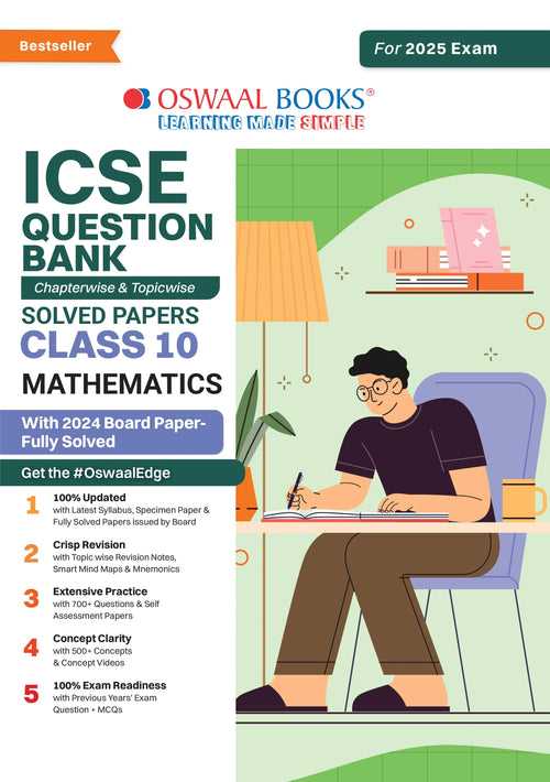 ICSE Question Bank Class 10 Mathematics | Chapterwise | Topicwise | Solved Papers | For 2025 Board Exams