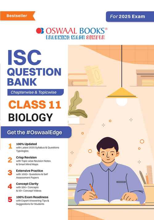 ISC Question Bank Class 11 Biology | Chapterwise | Topicwise  | Solved Papers  | For 2025 Exams
