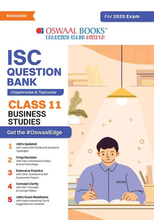 ISC Question Bank Class 11 Business Studies | Chapterwise | Topicwise  | Solved Papers  | For 2025 Exams