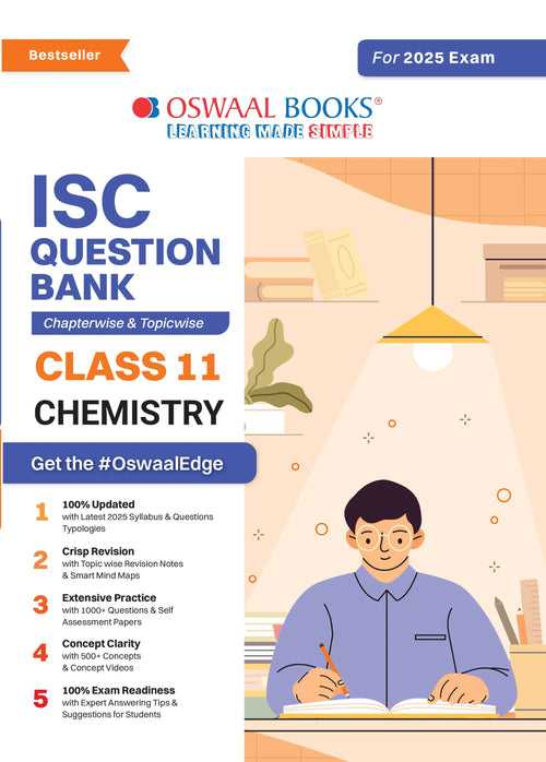 ISC  Question Bank Class 11 Chemistry | Chapterwise | Topicwise  | Solved Papers  | For 2025 Exams