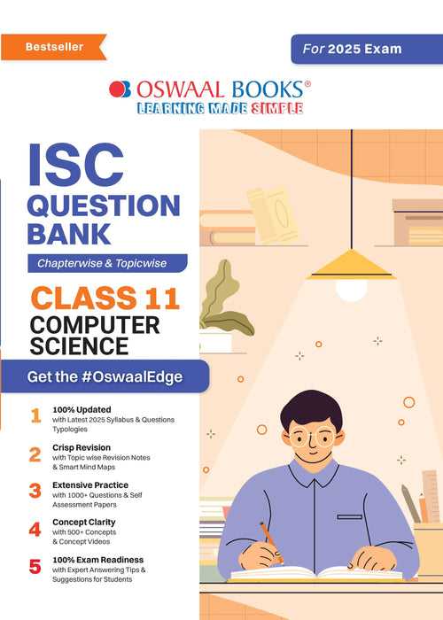 ISC Question Bank Class 11 Computer Science | Chapterwise | Topicwise  | Solved Papers  | For 2025 Exams