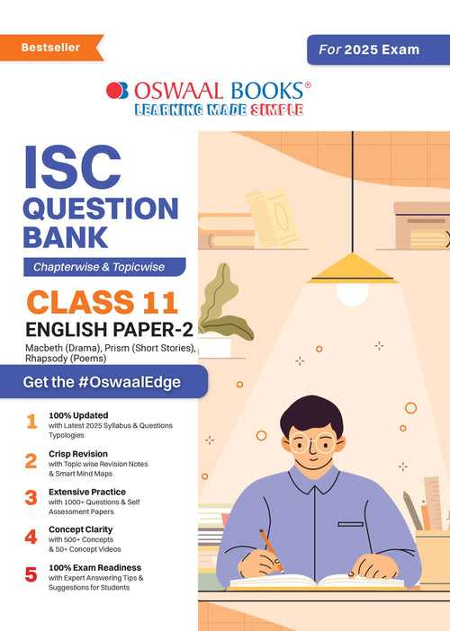 ISC Question Bank Class 11 English Paper-2 | Chapterwise | Topicwise  | Solved Papers  | For 2025 Exams