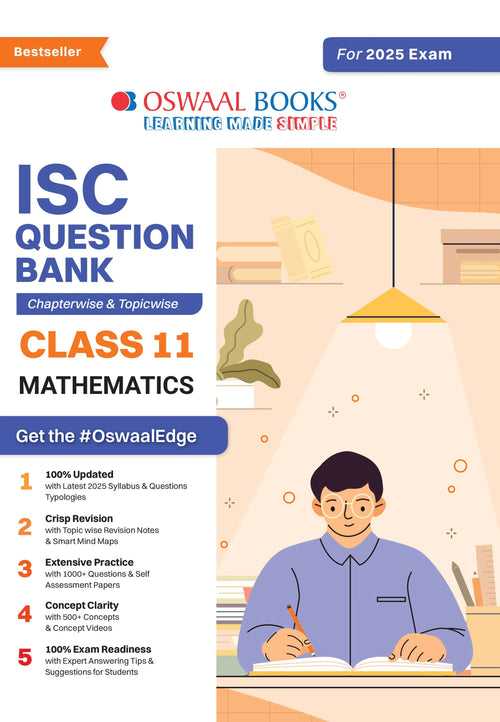 ISC Question Bank Class 11 Mathematics | Chapterwise | Topicwise  | Solved Papers  | For 2025 Exams