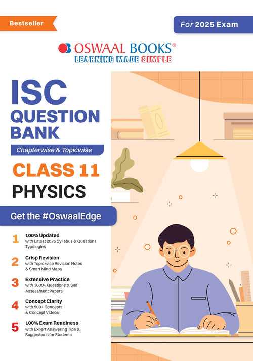 ISC Question Bank Class 11 Physics | Chapterwise | Topicwise  | Solved Papers  | For 2025 Exams