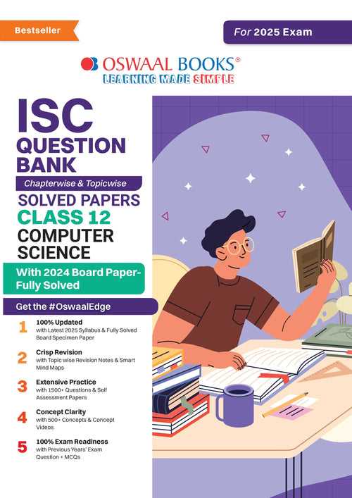 ISC Question Bank Class 12 Computer Science | Chapterwise | Topicwise | Solved Papers | For 2025 Board Exams