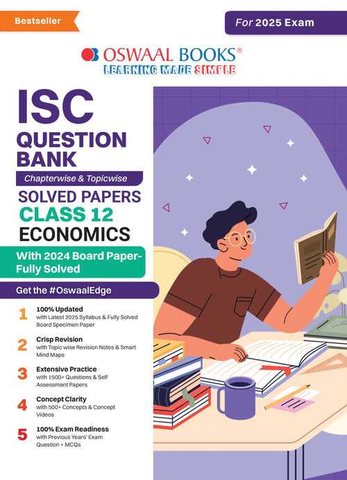 ISC Question Bank Class 12 Economics | Chapterwise | Topicwise | Solved Papers | For 2025 Board Exams