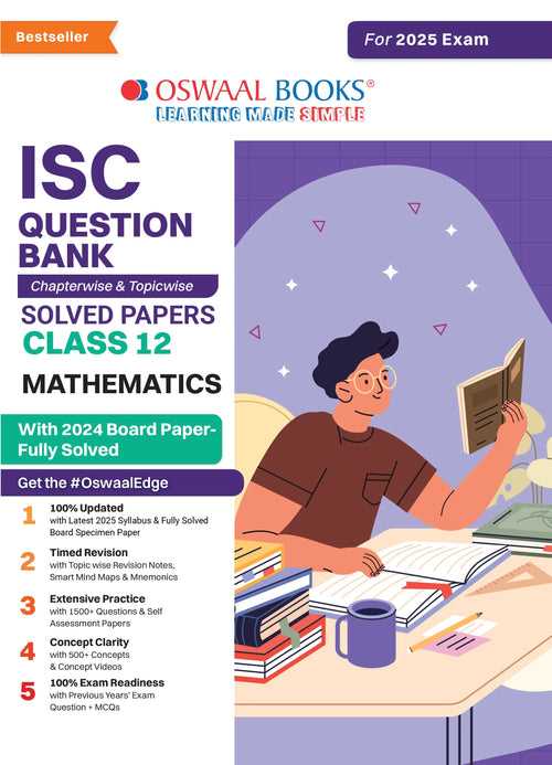 ISC Question Bank Class 12 Mathematics | Chapterwise | Topicwise | Solved Papers | For 2025 Board Exams