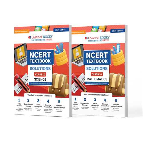 NCERT Textbook Solutions Class 10 Science & Mathematics | Set of 2 Books | For Latest Exam
