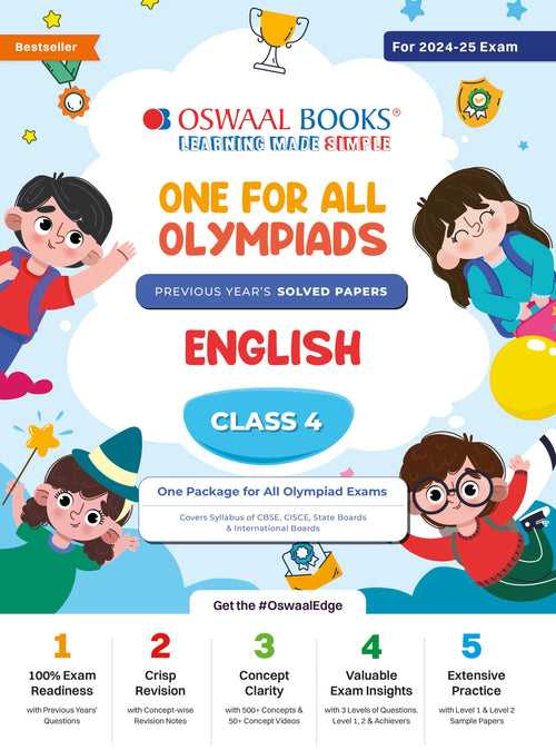 One For All Olympiad Class 4 English | Previous Years Solved Papers | For 2024-25 Exam