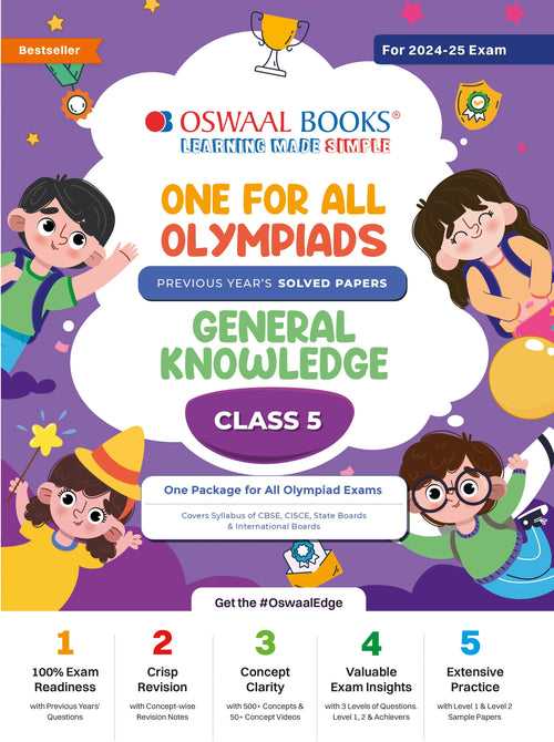 One For All Olympiad Class 5 General Knowledge | Previous Years Solved Papers | For 2024-25 Exam