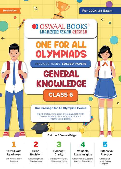 One For All Olympiad Class 6 General Knowledge | Previous Years Solved Papers | For 2024-25 Exam
