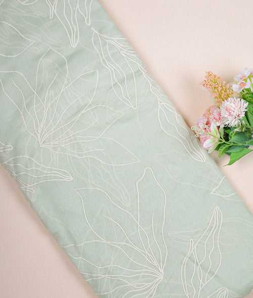 Cotton mul embroidery fabric