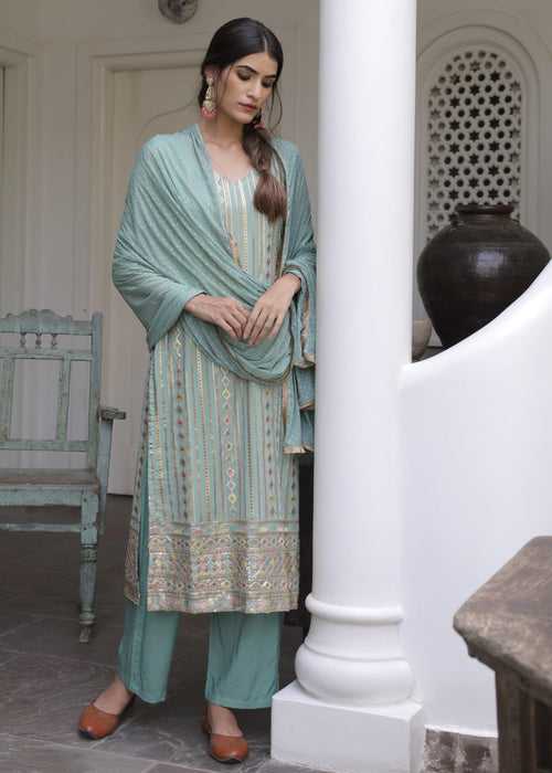 Mehreen Pistachio Straight Set