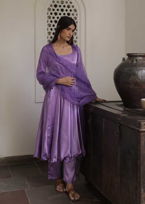 Ghazal Orchid Anarkali Set