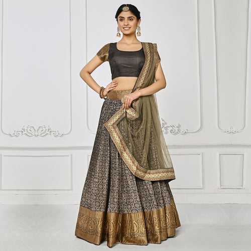 Moonlight Mirage Banarsi Lehenga Set